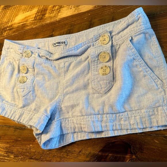 EXPRESS size 8 linen shorts - Picture 3 of 6